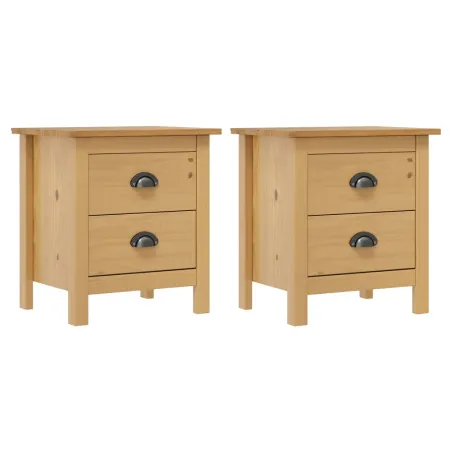 Tables de chevet Hill 2 pcs 46x35x49,5 cm Bois de pin solide
