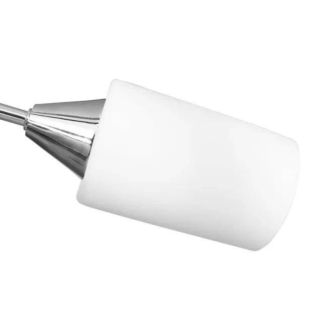 Plafonnier avec abat-jour en verre 5 ampoules E14 Blanc Cône