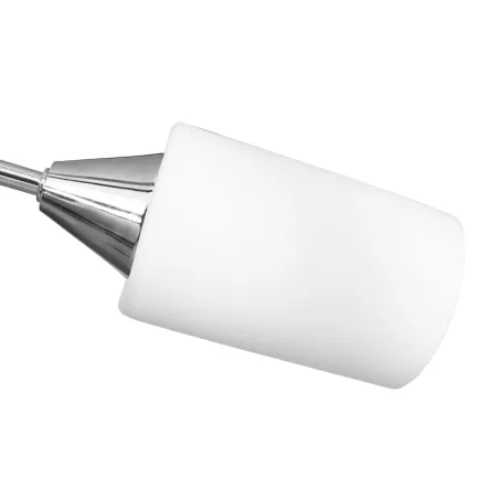 Plafonnier avec abat-jour en verre 5 ampoules E14 Blanc Cône