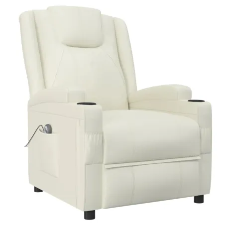 Fauteuil Blanc crème Similicuir