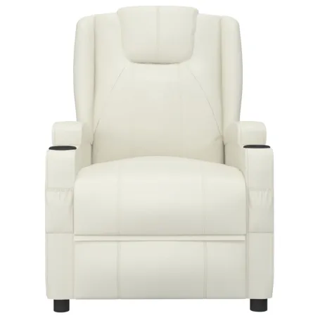 Fauteuil Blanc crème Similicuir