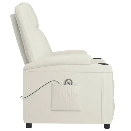 Fauteuil Blanc crème Similicuir