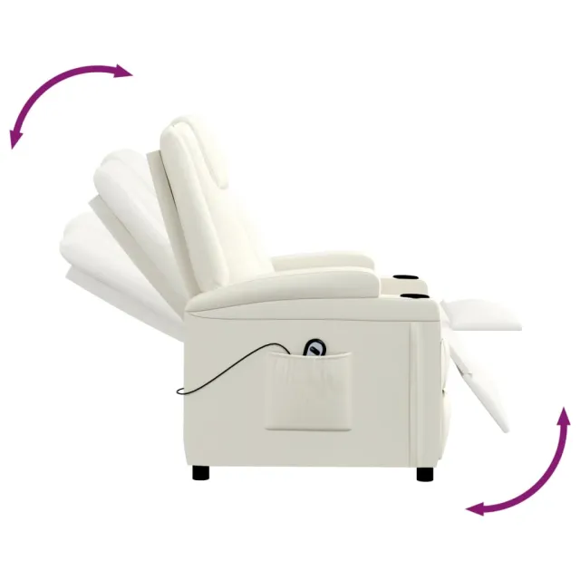 Fauteuil Blanc crème Similicuir
