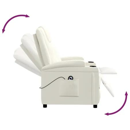 Fauteuil Blanc crème Similicuir