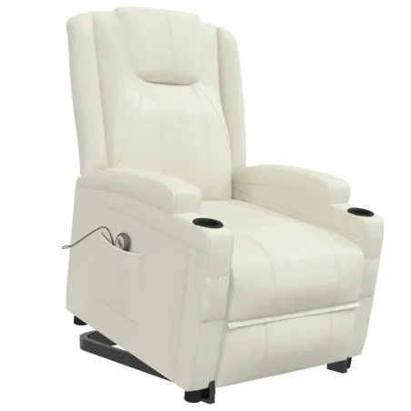 Fauteuil Blanc crème Similicuir