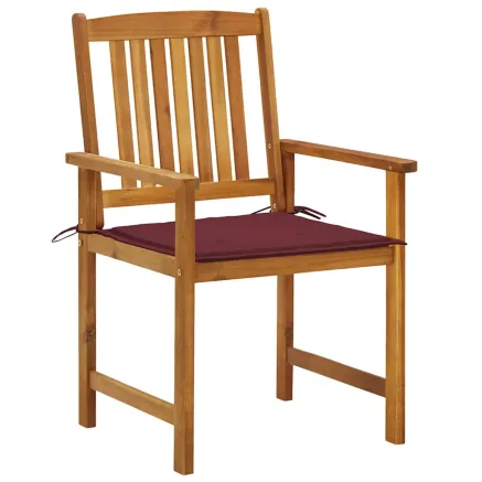 Chaises de jardin avec coussins lot de 2 Bois d'acacia massif 2