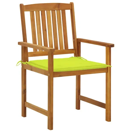 Chaises de jardin avec coussins lot de 2 Bois d'acacia massif