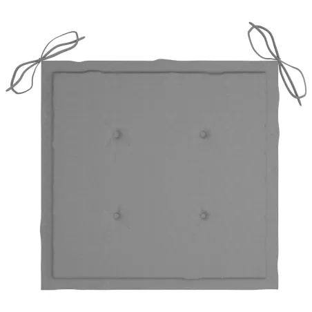 Chaises de jardin et coussins lot de 4 Gris Bois acacia massif