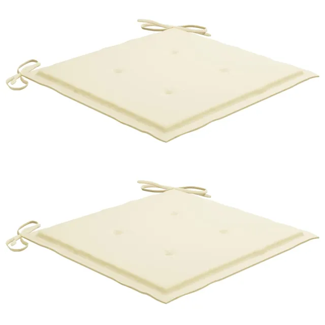 Chaises de jardin avec coussins lot de 2 Acacia solide et acier