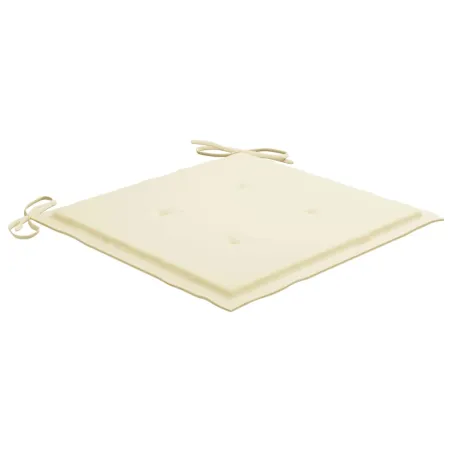 Chaises de jardin avec coussins lot de 2 Acacia solide et acier