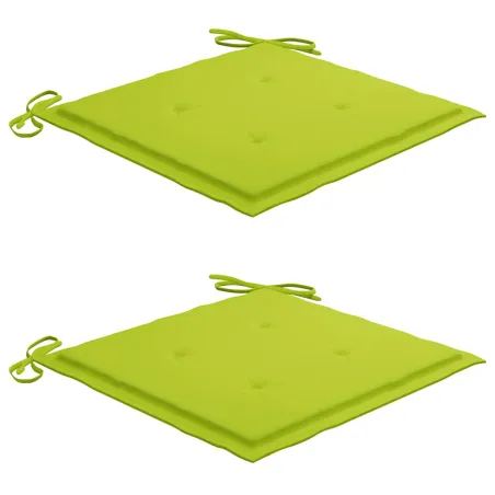 Chaises de jardin avec coussins lot de 2 Acacia solide et acier