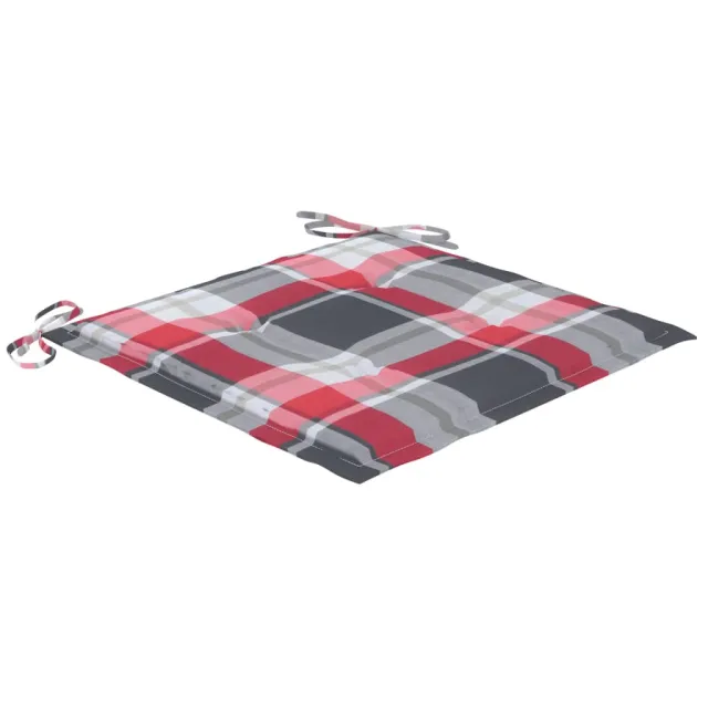 Chaises de jardin avec coussins lot de 2 Teck solide et acier