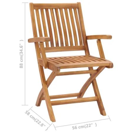 Chaises de jardin lot de 2 avec coussins bleu clair Teck massif