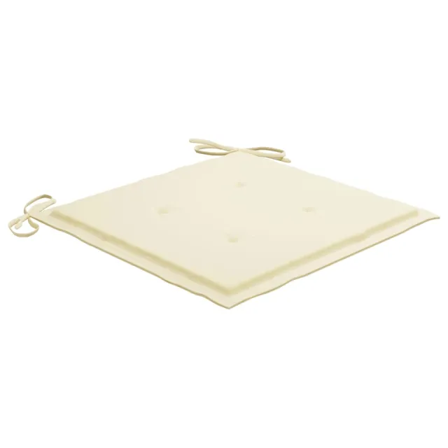 Chaise à bascule avec coussin crème Bois de teck solide