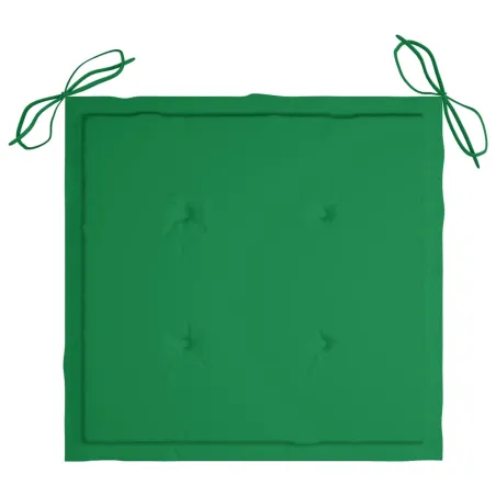 Chaises de jardin lot de 2 avec coussins Bois de teck massif