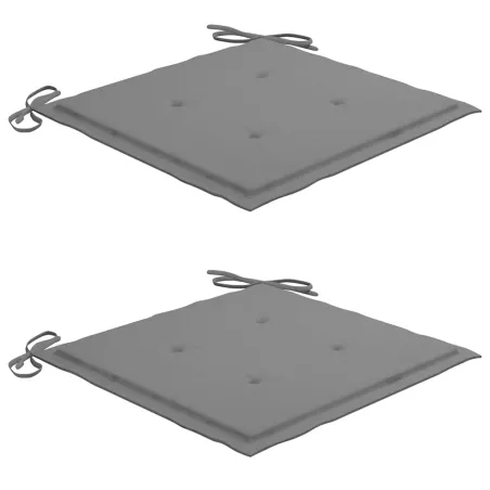 Chaises pliables de jardin lot de 2 avec coussins Bambou