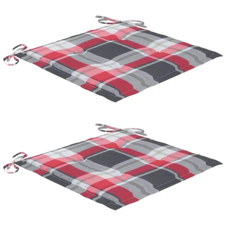 Chaises pliables de jardin lot de 2 avec coussins Bambou