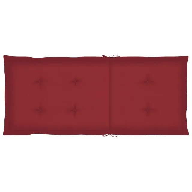 Chaises inclinables de jardin lot de 2 et coussins Bois acacia