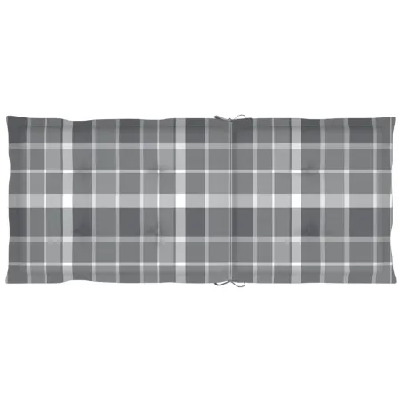 Chaises inclinables de jardin lot de 2 et coussins Bois acacia