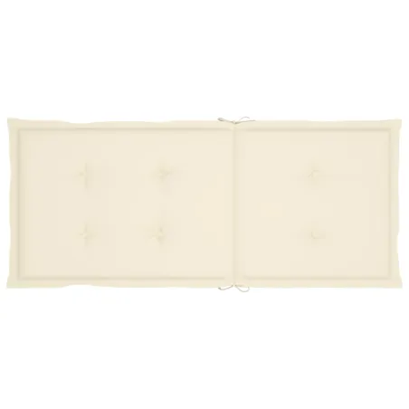 Chaises pliables de jardin lot de 3 avec coussins Bois d'acacia