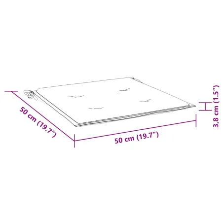 Chaises à manger d'extérieur lot de 3 et coussins Acacia massif