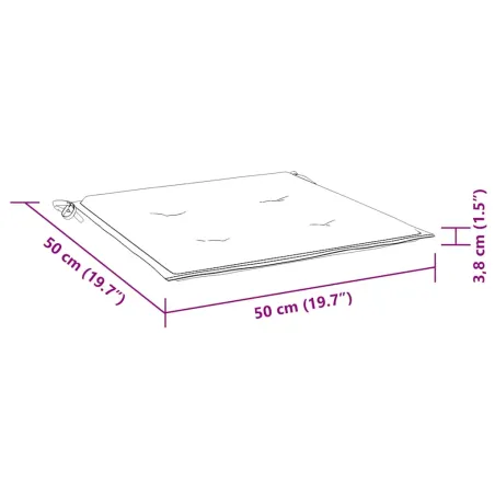 Chaises à manger d'extérieur lot de 3 et coussins Acacia massif