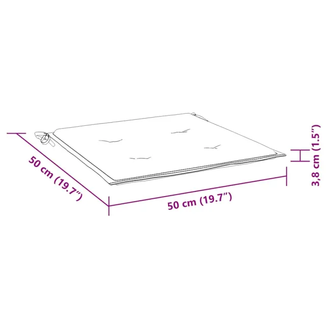 Chaises à manger d'extérieur lot de 3 et coussins Acacia massif