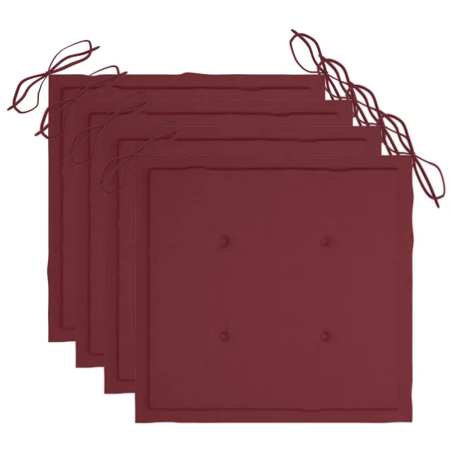 Chaises à manger d'extérieur lot de 3 et coussins Acacia massif