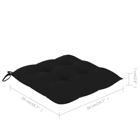 Chaises à manger d'extérieur lot de 3 et coussins Acacia massif