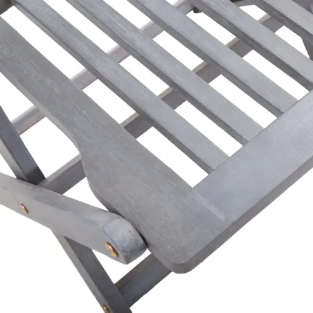 Chaises pliables d'extérieur lot de 2 et coussins Bois d'acacia