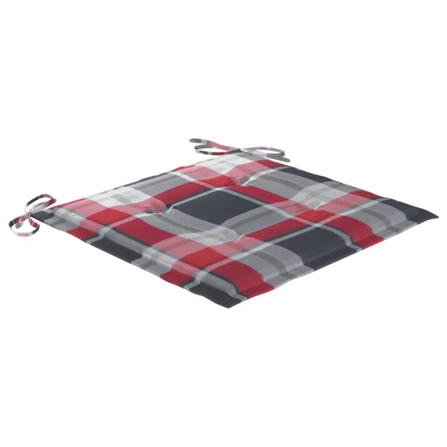 Chaises pliables de jardin lot de 2 avec coussins Bois d'acacia