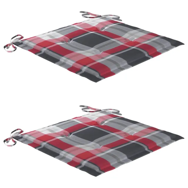 Chaises pliables de jardin lot de 2 avec coussins Bois d'acacia