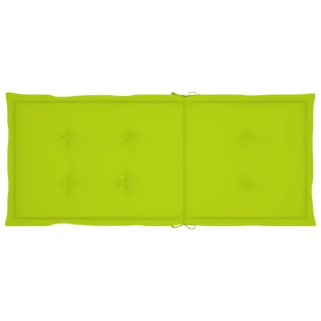 Chaises inclinables de jardin lot de 2 et coussins Bois acacia