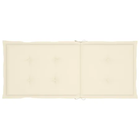 Chaises inclinables de jardin lot de 4 et coussins Bois acacia