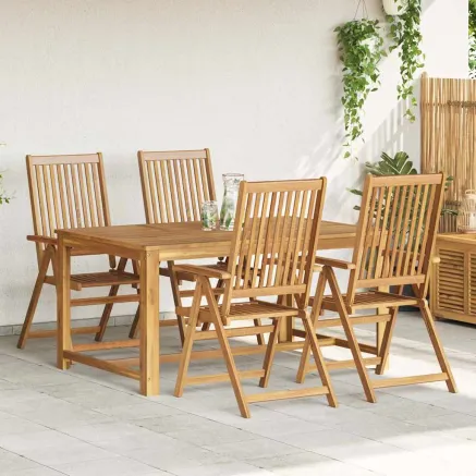 Chaises pliables de jardin lot de 4 Bois d'acacia solide 2