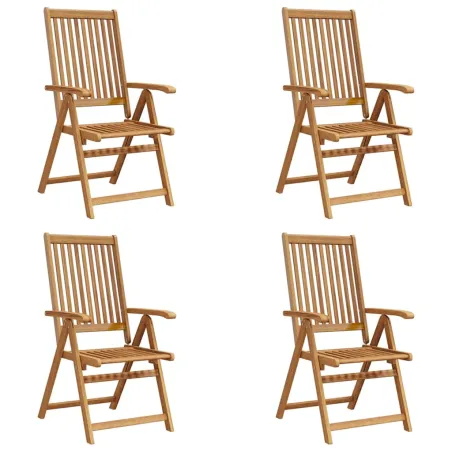 Chaises pliables de jardin lot de 4 Bois d'acacia solide
