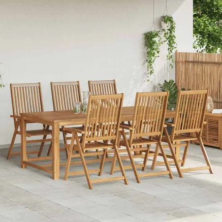 Chaises pliables de jardin lot de 6 Bois d'acacia solide 2