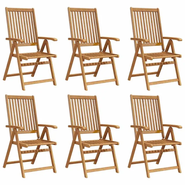 Chaises pliables de jardin lot de 6 Bois d'acacia solide