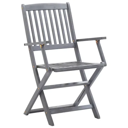 Chaises pliables d'extérieur lot de 6 Bois d'acacia solide 2