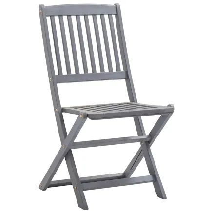 Chaises pliables d'extérieur lot de 6 Bois d'acacia solide 2