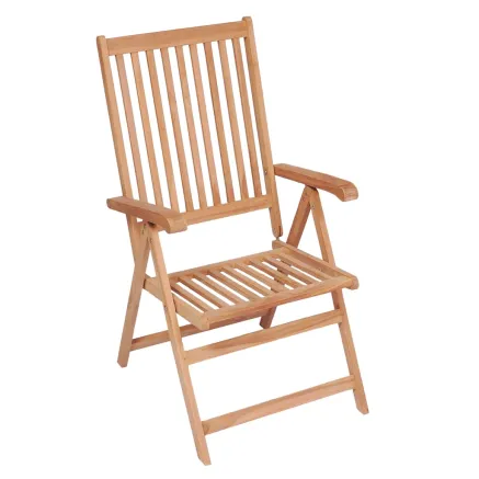 Chaises inclinables de jardin lot de 4 Bois de teck solide 2