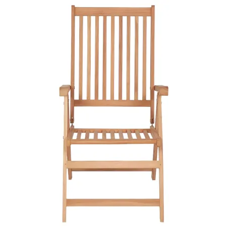 Chaises inclinables de jardin lot de 4 Bois de teck solide