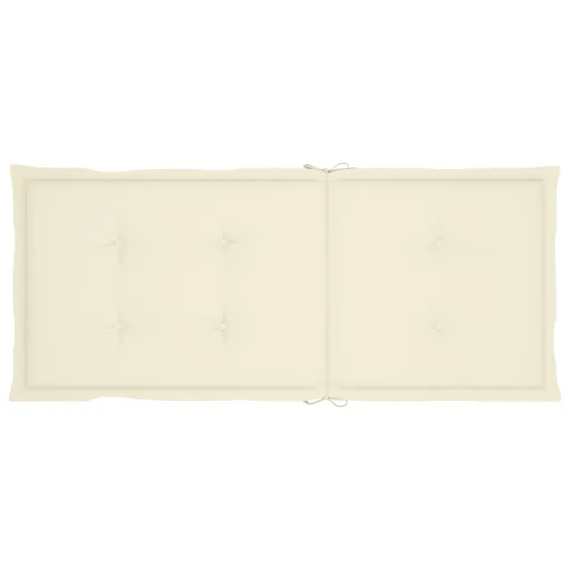 Chaises de jardin lot de 6 avec coussins crème Bois teck massif