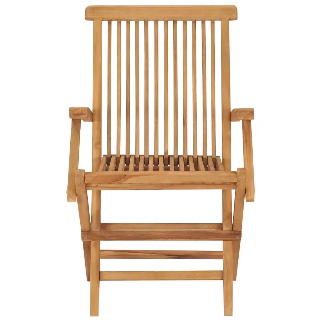 Chaises de jardin avec coussins bleu clair lot de 4 Teck massif