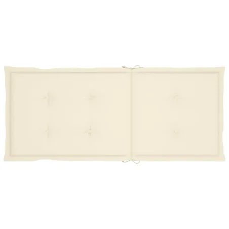 Chaises inclinables de jardin et coussins lot de 8 Teck solide