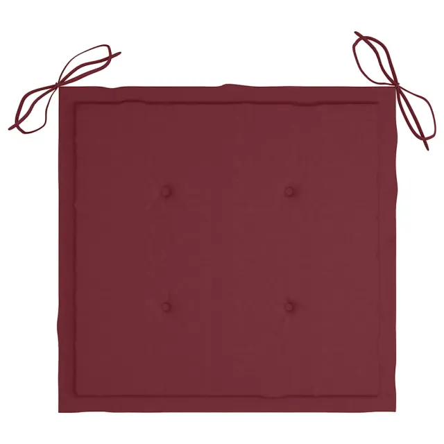 Chaises pliables de jardin avec coussins lot de 4 Teck solide