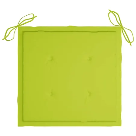 Chaises pliables de jardin avec coussins lot de 4 Teck solide