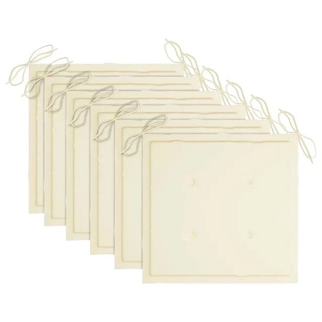 Chaises pliables de jardin avec coussins lot de 6 Bois de teck