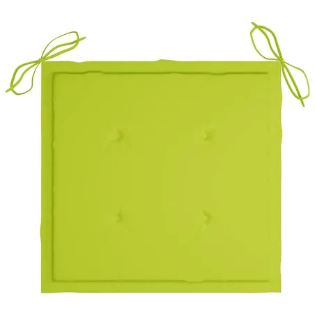 Chaises pliables de jardin avec coussins lot de 6 Bois de teck