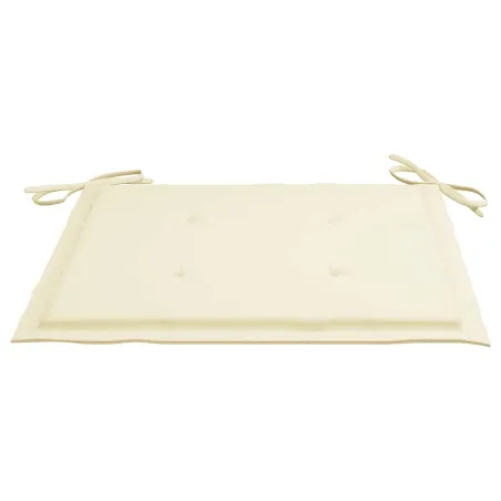 Chaises pliables de jardin avec coussins lot de 8 Teck solide